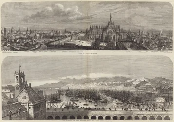 Views of Milan and Genoa